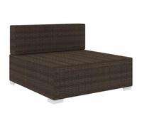 Sophrelle Siège Central sectionnel avec Coussins résine tressée Marron,Chaises de Jardin,48288