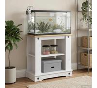 Sophrelle Support d'aquarium Corona Blanc et Marron 60 x 30 x 60 cm,Supports pour Aquariums,42034032