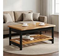 Sophrelle Table Basse EKAI Noir 100 x 60 x 45,5 cm Bois de pin Massif,Tables Basses,42037019