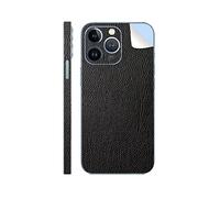 SopiGuard Autocollant pour iPhone 14 Pro Max Full Body Wrap Précision bord à bord (cuir noir)