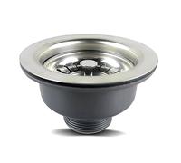 SopimusZ Collection, 85 mm G1½ en acier inoxydable et PVC pour évier de cuisine, bonde pour la maison