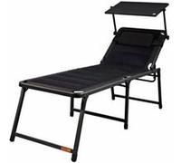 soplair bain de soleil maui dossier inclinable et paresoleil camping Noir G