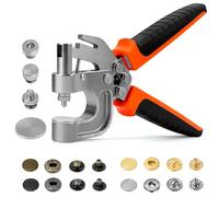 Sopnom Kit d'outils pour boutons pression en cuir avec 40 ensembles de boutons-pression en métal de 15 mm, 4 couleurs pour réparation de vêtements, vestes, bracelets, sacs, projets d'artisanat