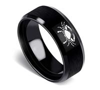 Sopodbacker Bagues Bague Bijoux Femme Hommes 12 Bague du Zodiaque Alliances Fête Boho Punk Femmes Hommes 7 Cancer