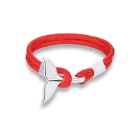 Sopodbacker Bracelets Bracelet Bijoux Femme Homme Océan Baleine Queue Bracelet Paracorde Fait Main Couple Bracelet Fête Rétro Gothique Punk Rouge