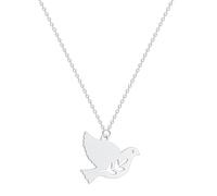 Sopodbacker Chaîne Collier Pendentif Argent Bijoux Hommes Femmes Necklacecollier Pendentif Oiseau Paix Colombe Accessoires Rétro Fête Simple Argent