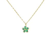 Sopodbacker Collar Colgante Cadena Hombre Mujer Joyas Necklace Collar Colgante Flores Verdes Mujeres Niñas Cadena Joyería Regalos Boho