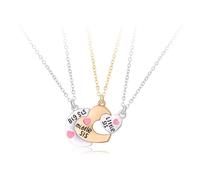 Sopodbacker Collar Colgante Cadena Hombre Mujer Joyas Necklace Star Moon Cadena Para Tres Personas Con Sense Droplet Oil Splicing Love Pendant Set Collar