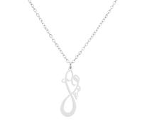 Sopodbacker Collier Pendentif Argent Bijoux Hommes Femmes Necklace Ange Chaîne Collier Bébé Mère Memorial Collier Bijoux Femmes 钢色