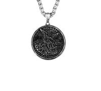 Sopodbacker Collier Pendentif Argent Bijoux Hommes Femmes Necklace Ange Lettre Pendentif Croyance Religieuse Collier Bijoux Hommes Et Femmes Punk
