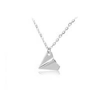 Sopodbacker Collier Pendentif Argent Bijoux Hommes Femmes Necklace Avion en Papier Pendentif Colliers Classique Périphérie Souvenir Bijoux Punk Party Argent