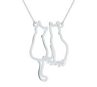 Sopodbacker Collier Pendentif Argent Bijoux Hommes Femmes Necklace Collier Bijoux Punk Hommes Et Femmes Rétro Party Géométrie 银色