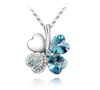 Sopodbacker Collier Pendentif Argent Bijoux Hommes Femmes Necklace Collier Pendentif Chaîne Clavicule Bijoux De Mariée Accessoires Hommes Et Femmes Cadeau De Fête De Mariage 银海蓝