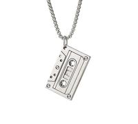 Sopodbacker Collier Pendentif Argent Bijoux Hommes Femmes Necklace Colliers Chapeau Ruban Dollar Signe Sourire Visage Double Dauphins Coquillage Avion Pendentif Bande