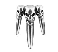 Sopodbacker Collier Pendentif Argent Bijoux Hommes Femmes Necklace Crâne Ours Griffe Pendentif Simple Bijoux Hommes Et Femmes Rétro Party Géométrie