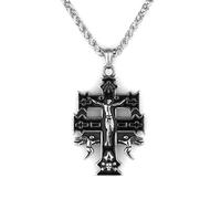 Sopodbacker Collier Pendentif Argent Bijoux Hommes Femmes Necklace Croix Pendentif Hip Hop Street Collier Hommes Et Femmes Rétro Party Géométrie 单吊坠
