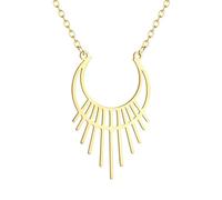 Sopodbacker Collier Pendentif Argent Bijoux Hommes Femmes Necklace Demi-Soleil Collier Lune Pendentif Collier Bijoux Hommes Et Femmes Rétro Fête 金色
