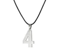 Sopodbacker Collier Pendentif Argent Bijoux Hommes Femmes Necklace Forme 0-9 Numéro Pendentif Femmes Figure Colliers Clavicule Chaîne Bijoux Cadeaux 4