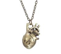 Sopodbacker Collier Pendentif Argent Bijoux Hommes Femmes Necklace Hommes Anatomie Coeur Pendentif Collier Punk Gothique Fête Bijoux Cadeaux