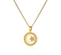Sopodbacker Collier Pendentif Argent Bijoux Hommes Femmes Necklace Lune Rond Pendentif Colliers Femmes Étoile Esthétique Bijoux Accessoires Cadeau