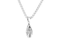 Sopodbacker Collier Pendentif Argent Bijoux Hommes Femmes Necklace Mains En Prière Pendentif Bouddha Collier À La Main Hommes Et Femmes Rétro Party Géométrie 单吊坠
