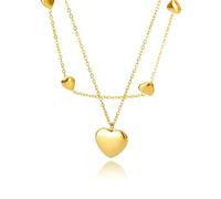 Sopodbacker Collier Pendentif Argent Bijoux Hommes Femmes Necklace Multicouche Coeur Colliers Femmes Boho Pendentif Chaîne Mariage Bijoux Cadeau