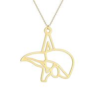 Sopodbacker Collier Pendentif Argent Bijoux Hommes Femmes Necklace Pendentif Punk En Forme De Foie Collier Bijoux Hommes Et Femmes Soirée Rétro 金色