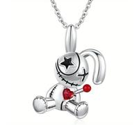 Sopodbacker Collier Pendentif Argent Bijoux Hommes Femmes Necklace Poupée Maudite Collier Punk Pendentif Hommes Et Femmes Fête Géométrique Mariage Punk Cadeau 项链2