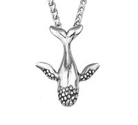 Sopodbacker Collier Pendentif Argent Bijoux Hommes Femmes Necklace Rétro Baleine Bleue Hip Hop Rue Pendentif Collier Bijoux Hommes Et Femmes Punk Géométrie