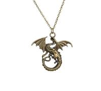 Sopodbacker Collier Pendentif Argent Bijoux Hommes Femmes Necklace Rétro Party Dragon Pendentif Colliers Magie Steampunk Bijoux Cadeaux Collier Punk