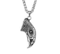 Sopodbacker Collier Pendentif Argent Bijoux Hommes Femmes Necklace Rétro Tête D’Aigle Simple Pendentif Collier Hommes Et Femmes Punk Géométrique Classique
