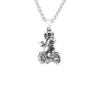 Sopodbacker Collier Pendentif Argent Bijoux Hommes Femmes Necklace Rock Moto Crâne Pendentif All-Match Pull Chaîne Hommes Et Femmes Collier Géométrique Punk 单吊坠