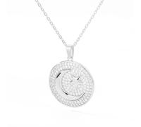 Sopodbacker Collier Pendentif Argent Bijoux Hommes Femmes Necklace Rond Lune Pendentif Colliers Mariage Party Femmes Bijoux Cadeau N01791P