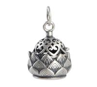 Sopodbacker Collier Pendentif Argent Bijoux Hommes Femmes Necklace Sachet De Bijoux Pendentif Vintage Peut Être Ouvert Pendentif Lotus Fête Cadeau De Mariage Géométrique Hommes Et Femmes
