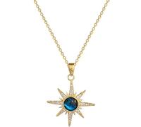 Sopodbacker Collier Pendentif Argent Bijoux Hommes Femmes Necklace Starburst Micro Bijoux Collier Classique Planète Boho Fête Clavicule Chaîne Mariage