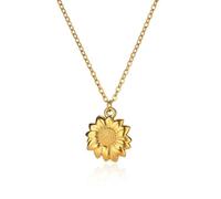 Sopodbacker Collier Pendentif Argent Bijoux Hommes Femmes Necklace Tournesol Pendentif Colliers Femmes Géométrique Rond Fête Mariage Bijoux Cadeau