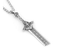 Sopodbacker Collier Pendentif Argent Bijoux Hommes Femmes Necklace Viking Amulette Pendentif Vintage Bijoux Hommes Et Femmes Punk Géométrique 吊坠