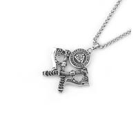 Sopodbacker Collier Pendentif Argent Bijoux Hommes Femmes Necklace Viking Pendentif Collier Rune Bijoux Hommes Et Femmes Rétro Party Géométrie 配60Cm链条
