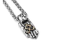 Sopodbacker Collier Pendentif Argent Bijoux Hommes Femmes Necklace Viking Rune Odin Pendentif Hip Hop Collier Hommes Et Femmes Couple Punk