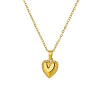 Sopodbacker Collier Pendentif Argent Bijoux Hommes Femmes Necklace Vintage Brillant Coeur Pendentif Collier Femmes Esthétique Coeur Forme Chaîne