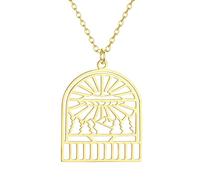 Sopodbacker Collier Pendentif Argent Bijoux Hommes Femmes Necklace Voie Lactée Système Solaire Ovni Collier Femmes Hommes Pendentif Collier Cadeau Vintage 金色