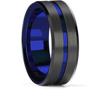 Sopodbacker Ring Bagues Bague Bijoux Femme Hommes Bague De Mariage Noire De 8 Mm pour Hommes Bague Violette 6 Style3