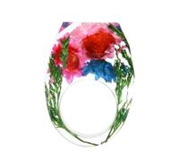 Sopodbacker Ring Bagues Bague Bijoux Femme Hommes Bague Fleur De Forêt Décor Coloré Motif D’Encre pour Les Femmes Bague 6 17