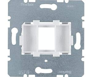 Soporte 1 toma modular jack blanco
