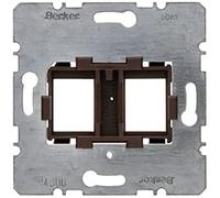 Soporte 2 tomas modular jack negro