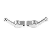 Soporte de buje trasero de aleación de aluminio, soporte del eje trasero para coche RC a escala 1/10, eje de refuerzo mejorado mecanizado por CNC con acabado anodizado, compatible (533023S silver)