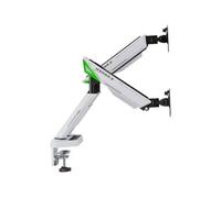 Soporte de Mesa Gaming AISENS DT38TSR-345 Giratorio Inclinable Acero Aluminio hasta 2x38" 16kg/Brazo