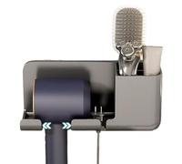 Soporte De Pared Para Secador De Pelo, Soporte De Pared Para Secador De Pelo, Estante Organizador Para Secador De Pelo Sin Clavos - Organización De Baño, Estante Para Secador De Pelo Para El Hogar