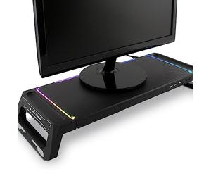 SOPORTE ELEVADOR PARA PORTATIL/MONITOR DEEPGAMING NEGRO RGB SN06 COOLBOX