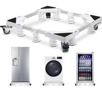 Soporte Mejorado Para Lavadora Y Secadora Ajustable De 61-78cm, Capacidad De 300kg, Base Estable Con 10 Pies Y 4 Ruedas Para Secadora, Muebles, Lavadoras Más Grandes, Frigoríficos, Blanco